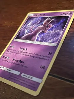 Pokemon TCG Mewtwo Detective Pikachu Holo Card 12/18 - Image 2