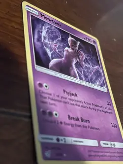 Pokemon TCG Mewtwo Detective Pikachu Holo Card 12/18 - Image 3