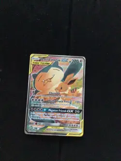 Eevee & Snorlax GX Sun & Moon Team Up Holo Promo Card SM169 PSA 10 - Image 1
