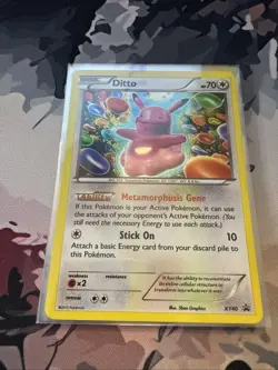 Pokemon TCG Ditto Black Star Promos Holo Card XY40 Moderately Played MP - Image 1