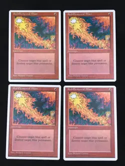 Playset 4x MTG Red Elemental Blast 4th Edition - Image 2