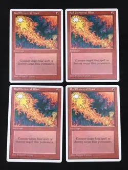 Playset 4x MTG Red Elemental Blast 4th Edition - Image 4