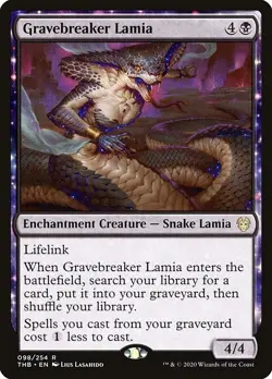 Gravebreaker Lamia 1x FOIL THB MTG Theros Beyond Death Rare MINT black - Image 1