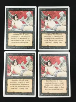 Playset 4x MTG Sacrifice Revised Edition - Light Play - Image 1