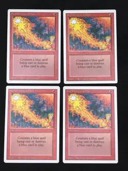 Playset 4x MTG Red Elemental Blast Revised Edition- VLP - Image 1