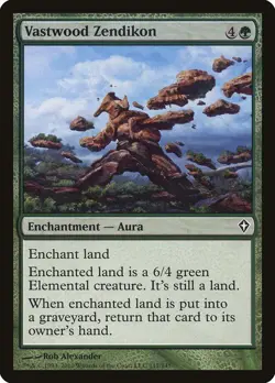 Vastwood Zendikon 117 WWK Green Aura Enchant Land Elemental Alexander MTG - Image 1