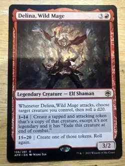MTG Delina, Wild Mage Regular Nonfoil Rare Forgotten Realms NM/M Pack Fresh - Image 1