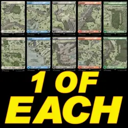 MTG LOTR (LTR) NON-FOIL FULL ART BASIC LAND LOT - 1 OF EACH TYPE - 10 TOTAL - Image 1
