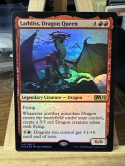 MTG *Lathliss, Dragon Queen foil* (LP) Core Set 2019 Magic the Gathering - Image 1