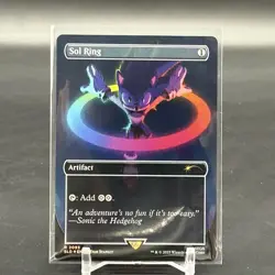 Magic the Gathering MTG Sonic Secret Lair Sol Ring Rainbow Foil 2093 - Image 1