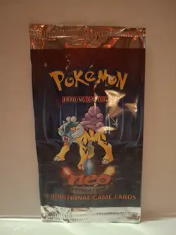 Pokemon TCG 1st Ed. Neo Revelation Booster Pack Open/Empty Raikou - Image 1