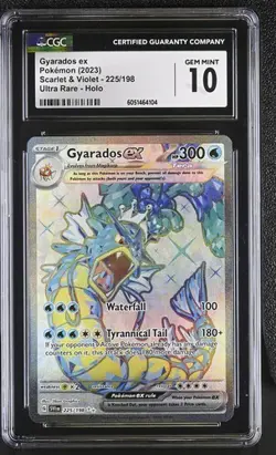 CGC 10 GYARADOS EX 225 SCARLET & VIOLET ULTRA RARE POKEMON GEM MINT - Image 1