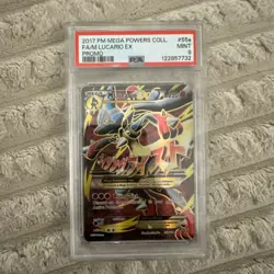 Pokemon M Lucario EX Full Art 55a/111 XY Mega Powers Promo English PSA 9 Mint - Image 1