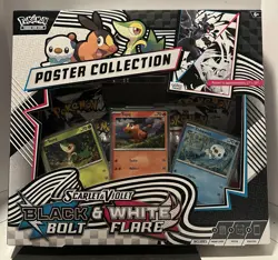 Pokemon TCG SV10.5 Black Bolt & White Flare Unova Poster Collection Box Sealed - Image 1