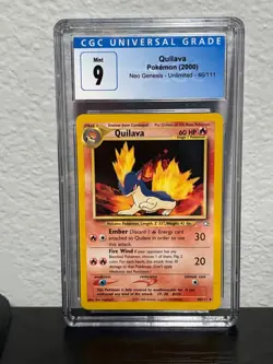 2000 Pokemon Unlimited Neo Genesis Quilava 46/111 CGC 9 PSA - Image 1