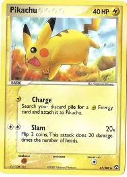 Pikachu 57/108 Power Keepers Pokemon TCG - Image 1