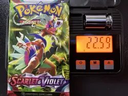 Pokemon Scarlet and Violet Base Set Booster Pack Sealed 22.59g 3.70mm - Image 1