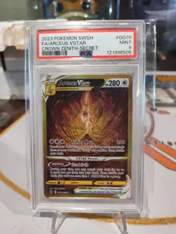 Arceus VSTAR GG70/GG70 PSA 9 Secret Rare Pokemon 2023 Crown Zenith - Image 1