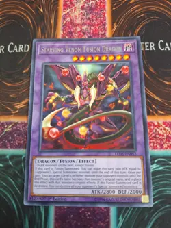 Yugioh Starving Venom Fusion Dragon LED5-EN052 Rare 1st Edition Near Mint - Image 1
