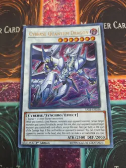 Yugioh Cyberse Quantum Dragon SAST-EN038 Ultra Rare 1st Edition Near Mint - Image 1