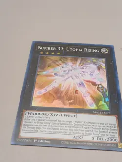 Yugioh Number 39: Utopia Rising Super Rare MAZE-EN021 1st Ed Near Mint - Image 1