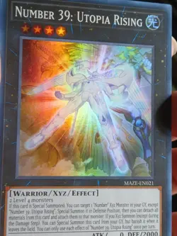 Yugioh Number 39: Utopia Rising Super Rare MAZE-EN021 1st Ed Near Mint - Image 3