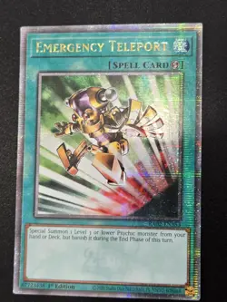 RA02-EN053 Emergency Teleport Quarter Century Secret Rare 1st Edition YuGiOh - Image 1
