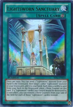 Yugioh! LP Lightsworn Sanctuary - SDLI-EN024 - Ultra Rare - 1st Edition Lightly - Image 1