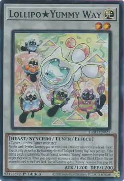 Yugioh! LP LollipoYummy Way - JUSH-EN021 - Super Rare - 1st Edition Lightly Play - Image 1