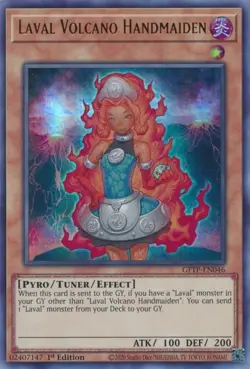 Yugioh! LP Laval Volcano Handmaiden - GFTP-EN046 - Ultra Rare - 1st Edition Ligh - Image 1