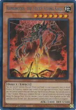 Yugioh! LP Kumongous, the Sticky String Kaiju (Silver) - BLC1-EN034 - Ultra Rare - Image 1
