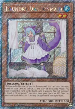 Yugioh! LP Laundry Dragonmaid - RA03-EN021 - Platinum Secret Rare - 1st Edition - Image 1
