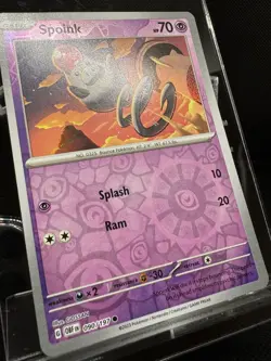 Spoink 90/197 Obsidian Flames Reverse Holo Pokemon Card - Image 2