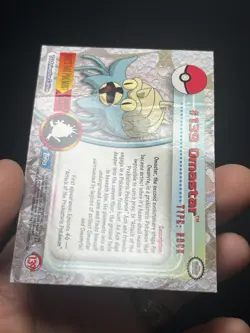 Omastar #139 Pokemon Topps Card TV Animation Series 3 Non Holo Blue Logo DMG - Image 4