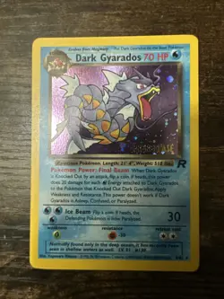 Pokemon Dark Gyarados TCG Prerelease Card 08/82 WOTC Promo Holo MP - Image 1