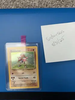 Pokemon TCG Hitmonchan Base Set Holo Rare Card 7/102 - Image 1