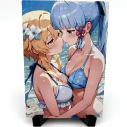 Genshin Impact Lumine Kamisato Ayaka Sexy Anime Waifu Girl Goddess Story Card - Image 1