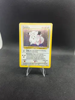 Pokemon TCG Clefairy Base Set Holo Unlimited Rare Card 5/102 - Image 1
