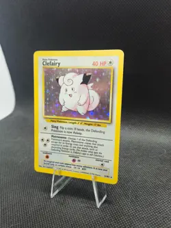 Pokemon TCG Clefairy Base Set Holo Unlimited Rare Card 5/102 - Image 3