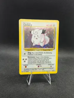 Pokemon TCG Clefairy Base Set Holo Unlimited Rare Card 5/102 - Image 4