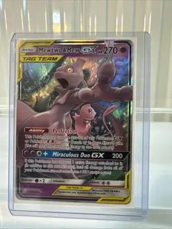 Mewtwo & Mew GX 71/236 Tag Team Ultra Rare Unified Minds Pokemon Card NM - Image 1
