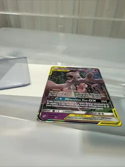 Mewtwo & Mew GX 71/236 Tag Team Ultra Rare Unified Minds Pokemon Card NM - Image 3