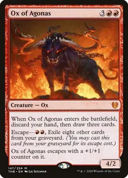 Ox of Agonas 1x FOIL THB MTG Theros Beyond Death Mythic MINT red - Image 1