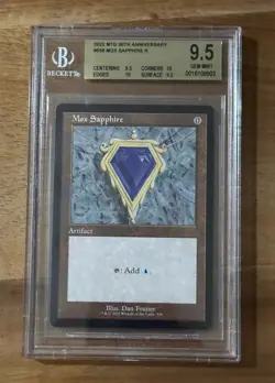 MTG: Magic MOX SAPPHIRE 30th ANNIVERSARY Edition M30 Retro Frame BGS 9.5 QUAD++ - Image 1