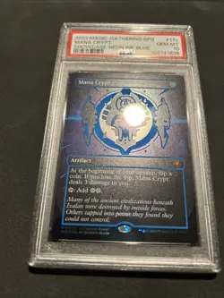 Magic The Gathering - MANA CRYPT NEON INK BLUE #17C 0017c BORDERLESS PSA 10 MTG - Image 2