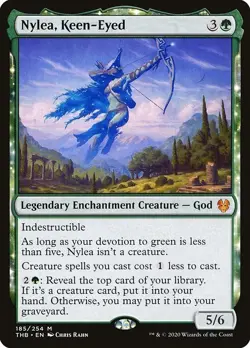 Nylea, Keen-Eyed 1x FOIL THB MTG Theros Beyond Death Mythic MINT green - Image 1
