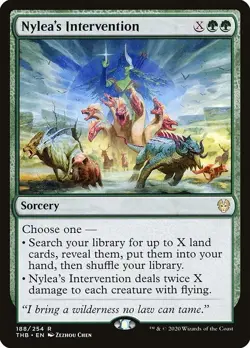 Nylea's Intervention 1x FOIL THB MTG Theros Beyond Death Rare MINT green - Image 1