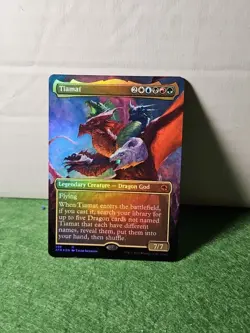 Tiamat FOIL Borderless Adventures in Forgotten Realms MTG Pack Fresh RARE - Image 1