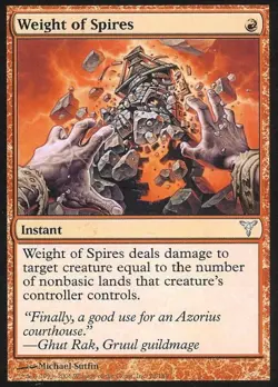 Weight of Spires -Foil Medium Play MTG Dissension - Image 1