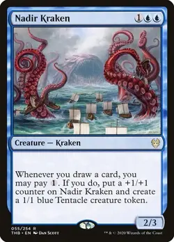 Nadir Kraken 2x FOIL THB MTG Theros Beyond Death Rare MINT blue - Image 1